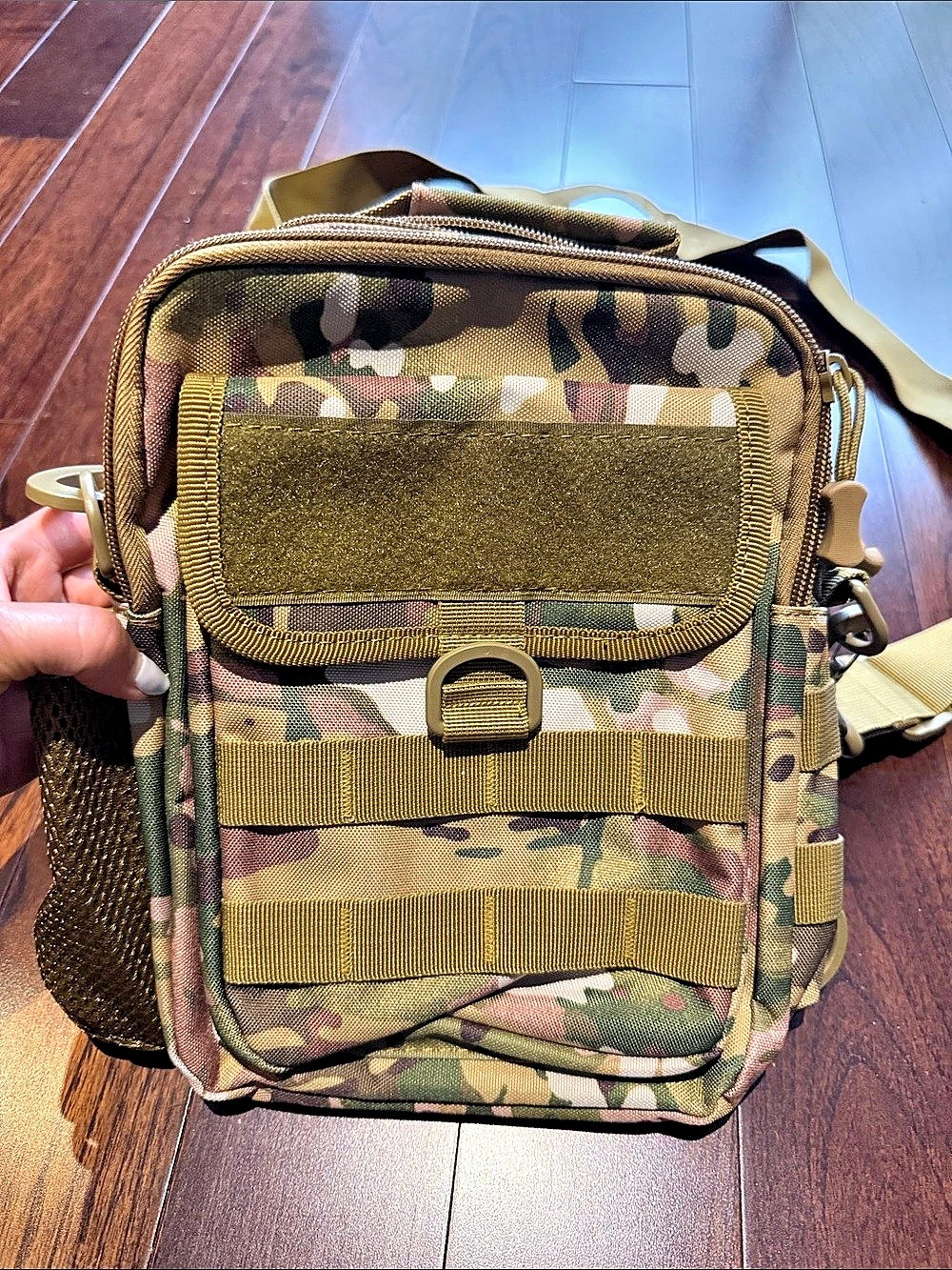 NWOT Camo Crossbody Bag in Green & Brown
